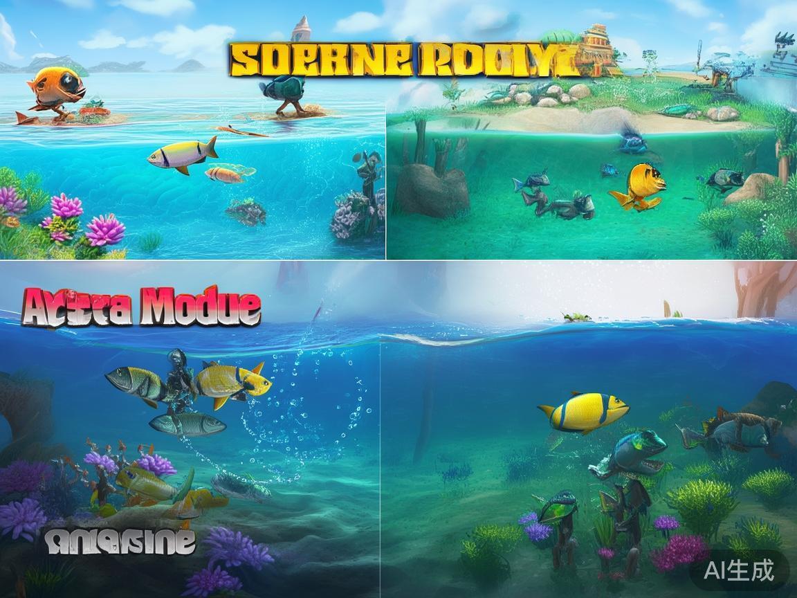 游戏中设有多种捕鱼模式，既有自由捕鱼的休闲玩法，也